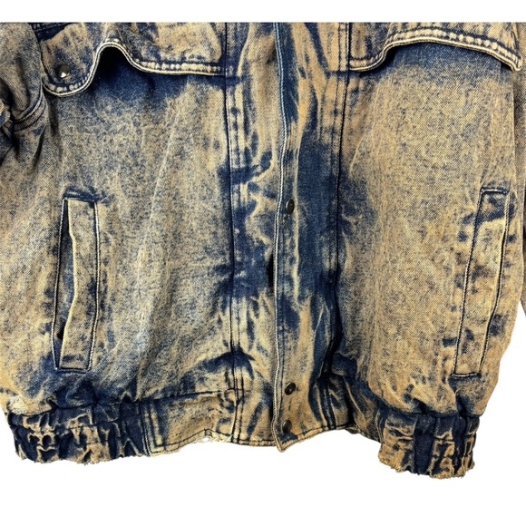 Jason Daniels Vintage 80's Men's Acidwash Denim Bomber Jacket Size Large - Picture 3 of 13
